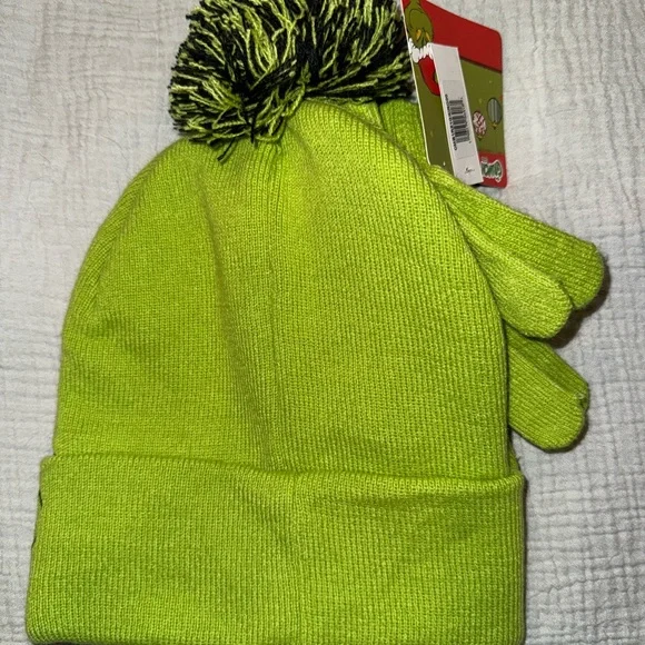 The Grinch kids Beanie and Gloves Set - Green - Picture 7 of 10